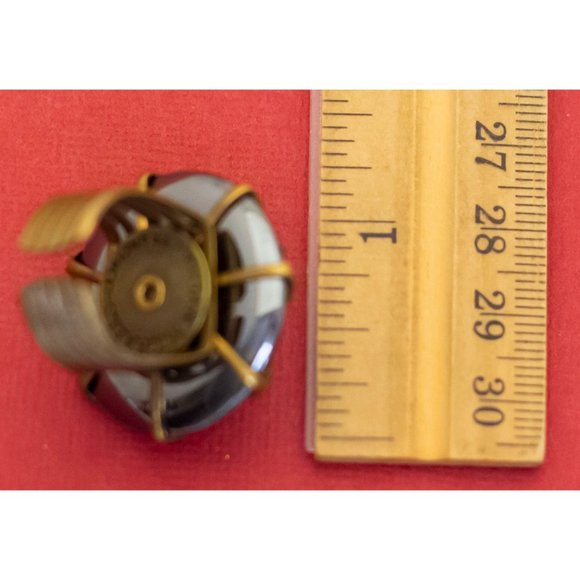 Size 8, Vintage Abstract Intricate Leaves Adjustable Ring - F39 - Picture 3 of 3